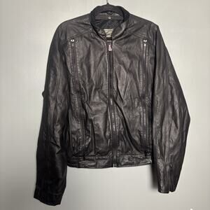 Vintage 90’s Hein Gericke Black Leather Motorcycle Jacket Coat 40 Medium